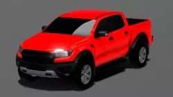 Ford Ranger Red Raptor Pickup Truck 3D Model Low-poly  3D model
