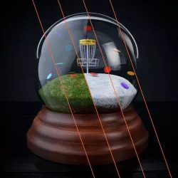 Frisbee Golf Snow Globe 3D model