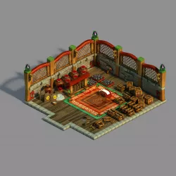 Game Gang Interior - Warehouse 02 3D model