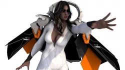 Game Girl 3D Model With Animation Game Ready Cinema4D Low-poly  3D model