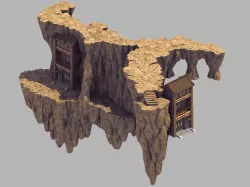 Game Heavenly Gate - Mountain Architecture - Stone 3D model