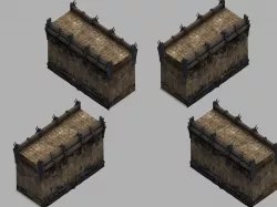 Game Hell - City Wall 06 3D model