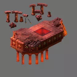 Game Magma Rift - Pillar Platform 01 3D model