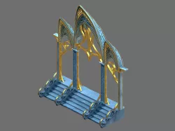 Game Moon City - City Gate 01 3D model