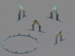 Game Moon City - Gate 01 3D model