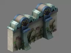 Game Object Design City Wall Normal Chang 3D model