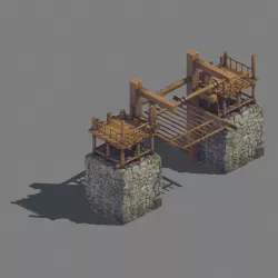 Game River - Gate - Bridgehead Gate 01 3D model