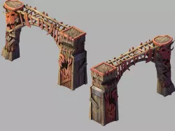 Game Steam Port - Gate 02 3D model