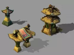 Game Xiqiao City - Gate - Bamboo Tower 3D model