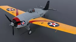 GRUMMAN F4F-3 WILDCAT 72F2 3D model