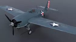 GRUMMAN F4F-3 WILDCAT F26 3D model