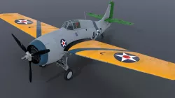 GRUMMAN F4F-3 WILDCAT VF41 - 41F7 3D model