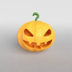 Halloween Pumpkin v1 002 Low-poly  3D model