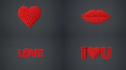 heart - lips - love - I love you - animations 3D Model Collection