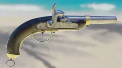 Historic old medievel flintlock Dragon pistol  Low-poly 3D model