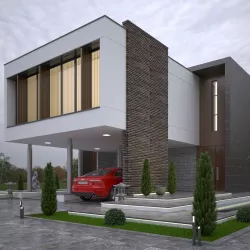 house realistic Low-poly  3D model