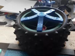 Hubcaps on the wheel
