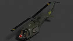 Huey Medevac Bell UH-1H 3D model