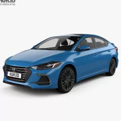 Hyundai Avante Sport with HQ interior 2017 3D model