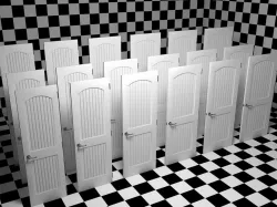 Interior Door 2 Panel ArchTop Beaded 3D model