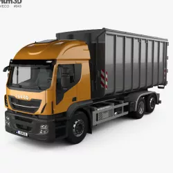 Iveco Stralis X-WAY Hook Lifter Truck 2017 3D model