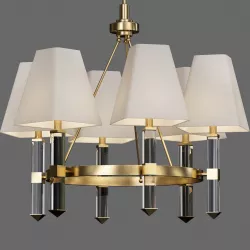 Jacques Six Arm Chandelier 3D model
