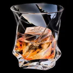 James Bentley Star Tumbler Whiskey Glass and Twist Ice Mold 3D model