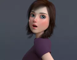 Jasmin Cartoon Girl  3D model