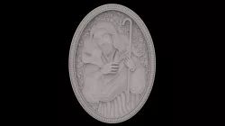 Jesus and lamb 3d stl models for artcam and aspire 3D model