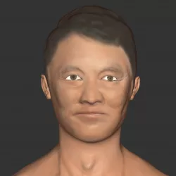 Jet Li head Actor movie realistic 3Dprint  Low-poly  3D model