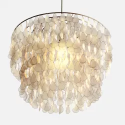 Lamp TEARDROPS CAPIZ CHANDELIER 3D model