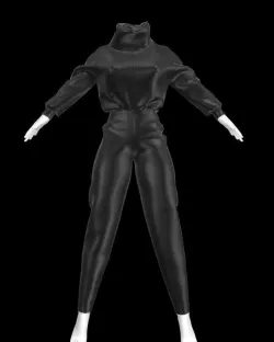 Leather pants and turtleneck Low-poly  3D model