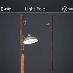 Light Pole Low-poly  3D model
