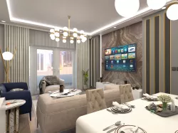 living room design  Low-poly  3D model