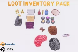 Loot Inventory Pack Low-poly  3D model