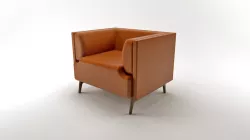 Low Back Sofa - Single Seat 3D model