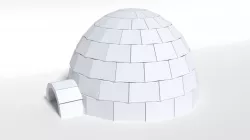 Low Poly Cartoon Igloo Low-poly  3D model
