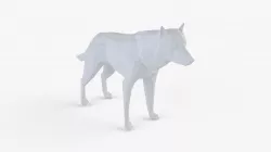 Low Poly Wolf 2 Low-poly  3D model