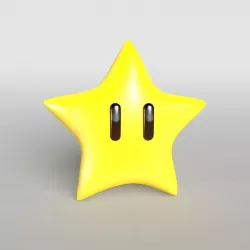 Mario Star v1 001 Low-poly  3D model