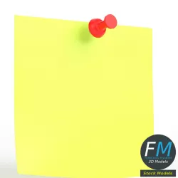 Memo note 3D model