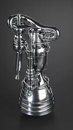 MERLIN ROCKET ENGINE 1C 3D model