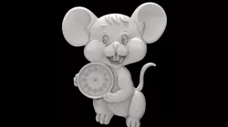 Mice wall clock 3d stl models for artcam and aspire 3D model