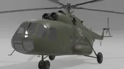 Mil mi 8 low poly animated Low-poly  3D model