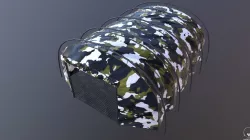 Military tent snow camo great for base - Low-poly 3D model Low-poly  3D model