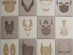 Minimalist Superhero MDF Posters