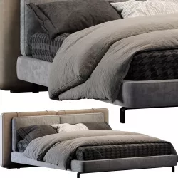  Minotti bed Tatlin Soft 3D model