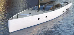 Modern Sailing Yacht  3d Exterior 3D model