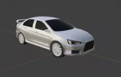 Modified Lancer Evo X low poly Low-poly  3D model