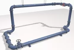 Modular pipes pack 1 Low-poly  3D model