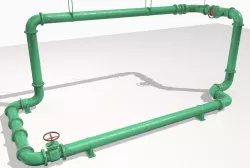 Modular pipes pack 3 Low-poly  3D model